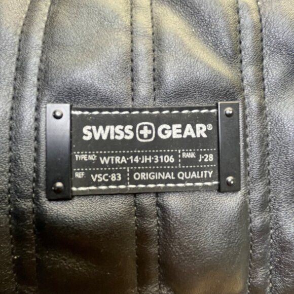 SwissGear Unisex Black & Gray Canvas Travel Laptop/Tablet Bag Backpack Size L - Picture 2 of 10